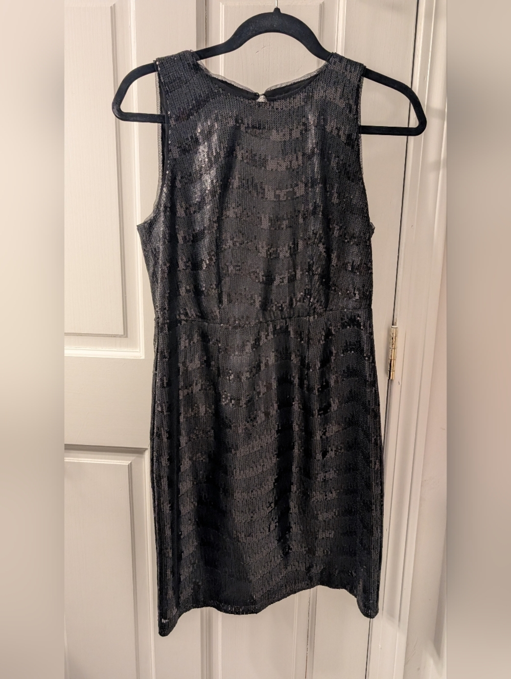 BCBGMaxAzria Black Sequin Sleeveless Mini Dress